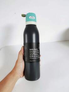 Owalaa Black Water Bottle 24oz,710ml,With Straw,Suitable For Carrying Out,Heat Preservation Time More Than 24 Hours,Cold And Hot Water Can Be Insulated,Can Make Coffee,Frozen Drinks,Suitable For Camping,Work,Indoor And Outdoor Use - màu đen - Xem 7