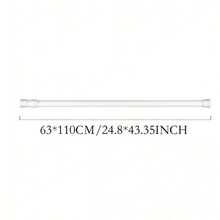 1pc Smooth Metal Adjustable Window & Glass Door Security Bar With Safety Sliding Lock Bar And Rubber Tip - Durable Metal Structure, Enhanced Safety, Fits Most Entryways, Home Locks, Door Locks, Fashionable Metal Finish, Sturdy Construction