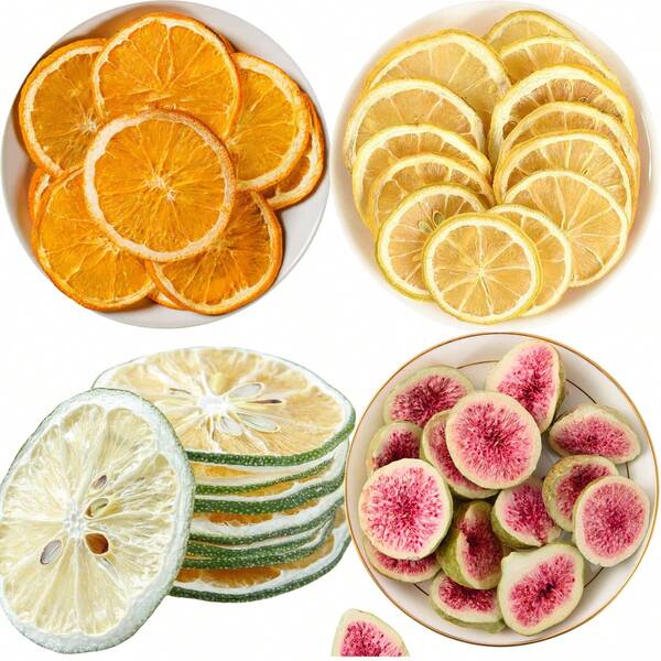 1 stuk 30g/60g/90g/180g gedroogde bloemendecoratiepakket, inclusief gedroogde muntblaadjes, jasmijn, roos, gele citroenschijfjes, geschikt voor handgemaakte decoratie, doe-het-zelf knutselwerkjes, ambachtelijke geuren, kaarsen maken en decoratie