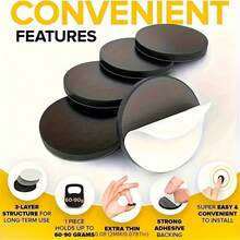 Magnetic Dots - Self Adhesive Magnet (0.8" X 0.8") Peel & Stick Circles Industrial Flexible Sticky Magnets Sheets Is Alternative To Squares, Stickers, Strip And Tape (5/10/15/20/25/30/35/40/50/100 Pcs) - Black - View 9