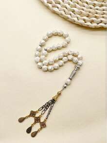 33pcs Faux Agate Bead Triple Strand Middle Eastern Arabic Prayer Beads