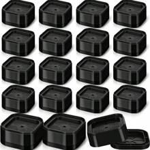 4/8/16/24 件规格。3、2.1 或 2.9 英寸等，适用于桌子、书桌、沙发、橱柜、床、耐用可调节床升降垫，适用于卧室床脚、可堆叠方形升降垫、升降、圣诞节 - 黑色 - 查看 2