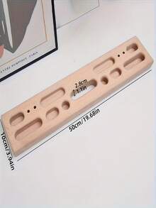 1 szt. wisząca drewniana deska wspinaczkowa – trenażer siłowy do podciągania i do ćwiczeń palców w pomieszczeniach z teksturowaną powierzchnią, wykończenie w kolorze jasnobrązowego naturalnego drewna, do domowej siłowni, plan treningowy, trwała i przenośna konstrukcja, akcesoria do siłowni, przenośny trenażer siłowy, trwała konstrukcja z drewna