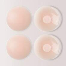 Cubrepezones de silicona, pétalos de silicona finos, invisibles y transpirables para el pecho de mujeres, pastillas antideslizantes para vestidos sin espalda y sin tirantes