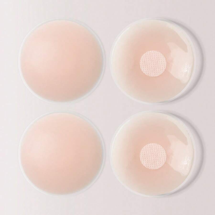 Cubrepezones de silicona, pétalos de silicona finos, invisibles y transpirables para el pecho de mujeres, pastillas antideslizantes para vestidos sin espalda y sin tirantes