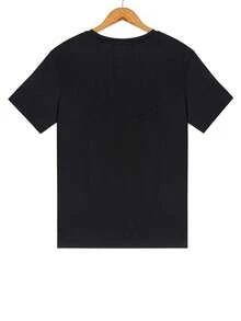 Men's Cartoon Graphic T-Shirt - Black - View 2