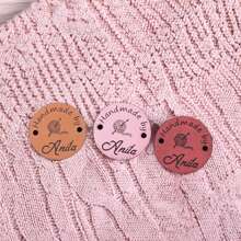 5 Packs, Custom Clothing Labels, Personalized Clothing Labels, Personalized Leather Labels, Custom Faux Leather Item Labels, Personalized Faux Leather Item Labels With Rivets, Suitable For Knitting And Crochet Projects, Personalized Labels, Gifts For Mom, Sewing, Gifts For Craft Lovers