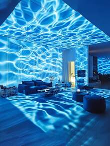 USB Dynamic Water Ripple Projector Light With Remote Control – Vibrant RGB LED Night Projection For Home Decor, Entertainment, And Romantic Ambiance, Safe & Durable ABS Plastic, Entertainment Lighting | Water Ripple Effect | Abs Plastic Body