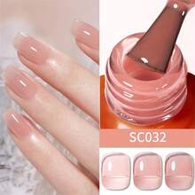 Tonitu g. Tonitu G 7ml Gelee Gel Nagellack - Nude Pink Rose Lila Rot Grau Burgund Braun, Abweichbar, UV/LED Aushärtung, transluzentes mintgrünes milchiges Semi-Permanentes Gel Nagellack für Maniküre Zuhause Salon & Nagelkunst, Geschenk für Frauen Nägel - 03 - Übersicht 2