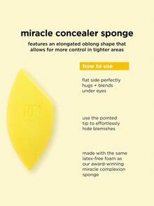 Real Techniques Miracle Complexion Sponge + Concealer Sponge Duo, Makeup Blending Sponges For Foundation & Concealer, Offers Light To Medium Coverage, Natural, Dewy Makeup, Latex-Free Foam 2 Count - Orange - View 5