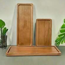 1 Peça, Bandeja, 3 Tamanhos, Bandeja de Madeira Pequena, Prato de Decoração de Banheiro, Bandeja de Bolo, Bandeja de Talheres de Madeira, Suporte de Exibição de Aniversário, Bandeja de Cozinha, Adequada para Ação de Graças, Halloween, Páscoa, Dia dos Namorados, Decoração de Natal, Decoração de Mesa de Jantar, Para Sobremesas, Bolos, Pães, Perfumes, Joias, Produtos de Banho, Cosméticos, Bandejas Pequenas Modernas Retrô