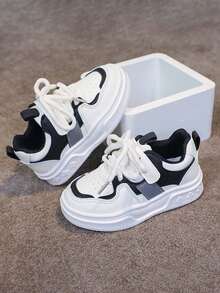 儿童运动鞋，男童学生跑鞋，女童魔术贴时尚鞋，公园散步鞋，学生篮球鞋，防滑耐用登山鞋 - 黑色 - 查看 3