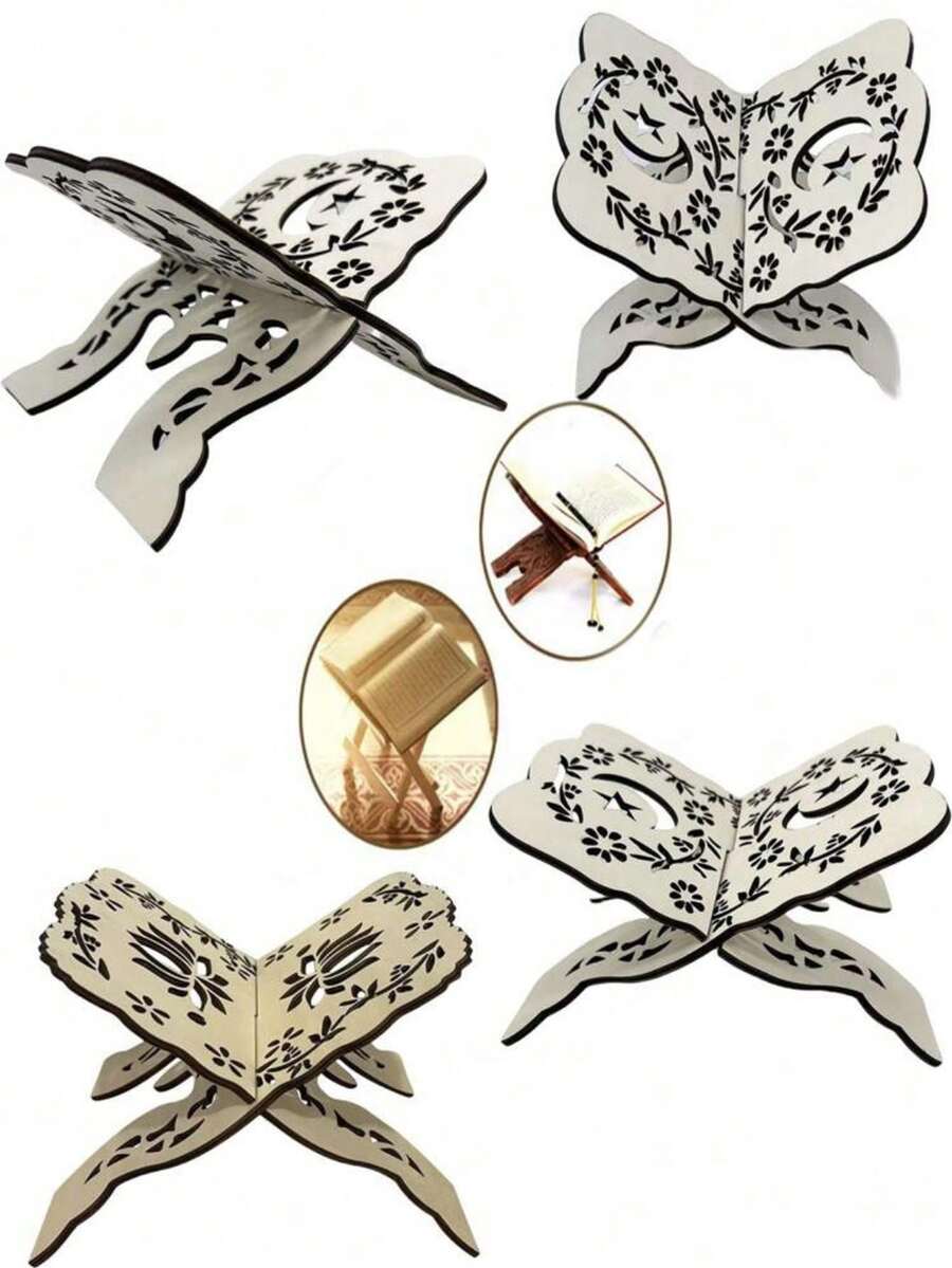 1件装木制书架，储物架，书柜，装饰展示架，可移动折叠书架，节日礼物