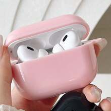 Pink Regular Case Compatible With Apple Bluetooth Earphones, Anti-Fall Protective Case Suitable For AirPods Bluetooth Earphones, Anti-Scratch And Anti-Fall Protective Case