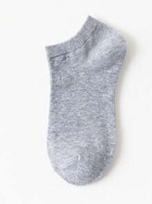 5/15 pares de meias unissex, meias esportivas, meias brancas/pretas/cinzas até o tornozelo, meias invisíveis, cor sólida, simples e modernas, adequadas para uso casual diário