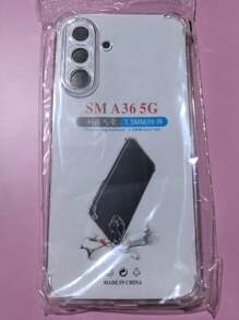 1pc Transparent Four-Corner Anti-Drop Case, Compatible With Samsung Series, Samsung Phone Transparent Four-Corner Anti-Drop Case, Phone Case, Protective Cover, Phone Shell, Phone Sleeve, Anti-Drop Phone Case, Transparent Phone Case, Minimalist Phone Case, Solid Color Phone Case, Transparent Phone Case, TPU Phone Case Anti-Drop (Military-Grade Anti-Drop)