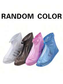 1/2Pairs Transparent Plastic Drawstring Waterproof Rain Shoe Covers, Various Sizes, Non-Slip,3/5/10Pairs, Waterproof And Dustproof Reusable Shoe Covers, Outdoor Accessories, Suitable For School, Office, Home, Travel, Shoe Storage