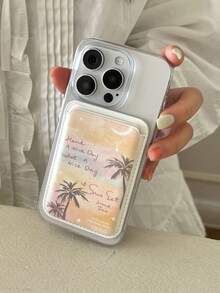 1 件韩式磁卡夹贴纸，图案可爱，适合所有手机型号，Magsafe 皮革卡套