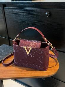 Túi xách hàng hiệu cao cấp dành cho nữ, Túi tote họa tiết đá cao cấp dập nổi da cá sấu, Túi đeo vai đa năng thời trang mới 2025, Sức chứa lớn, Túi xách thời trang, Túi cỡ lớn mới, Mặt hàng phù hợp INS, Túi tote phong cách đường phố cổ điển, Túi tote, Túi đeo chéo bóng chất lượng cao cùng phong cách tối giản của người nổi tiếng, Túi đeo chéo mùa hè, Túi xách nữ dung tích lớn dập nổi da cá sấu cao cấp mới 2025, Túi xách nữ thời trang cá tính, Túi gối, Túi xách thời trang cho nữ - Màu Đỏ Sâu - Xem 9