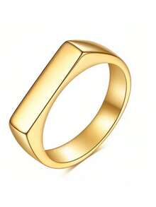 1pc Personalized Name Ring, Engraved Seal Ring, Birthstone Name Ring, Stackable Ring, Gift For Her, Pinky Ring, Valentine's Day Gift - Multicolor - View 16