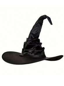 1pc Women's Witch Hat, Wide Brim Costume Accessory For Masquerade Party