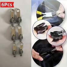6pcs/12pcs/18pcs Instant Zipper Repair Kit - Instant Zipper Repair Replacement With Sliders - Fits Multiple Sizes, Convenient For Zipper Replacement, Suitable For Repairing Various Clothes And Bags, DIY Clothing Repair, Black & Coffee Color - Multicolor - View 23