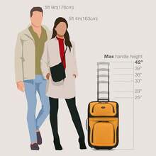 Traveler - Juego de equipaje de mano expandible Rio de dos piezas, color mostaza, talla única - Mostaza / Naranja - Ver 7