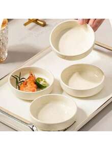2件/4件3.5英寸小盘子 家用陶瓷调味盘 调味盘 酱料盘 新款小吃盘 水果盘 小盘子 - 彩色 - 查看 5