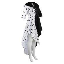 2 件 101 Loyal Dog 角色扮演服装，黑白女巫 Kuira Deville 斑点服装表演服，万圣节服装 - 黑色 - 查看 4