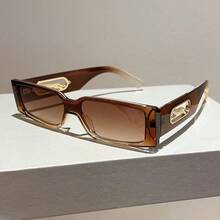 Women's Retro Cheetah Print Glasses - Lightweight For Daily And Party Use, Beige And Dark Brown Frame, Non-Prescription Fashion Glasses, Unisex, Fashion Accessories, Unique Design, Durable Material,  Item, Color-Block Design, High-Quality Lenses, Neutral Style - Xanh lá và vàng - Xem 9