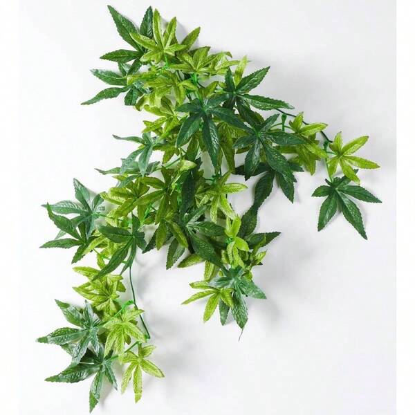 Reptile Plants Hanging Terrarium Plants With Suction Cup For Bearded Dragons, Lizards, Geckos, Snake Pets And Hermit Crab Tank Habitat Decorations, Small Size, 12 Inches