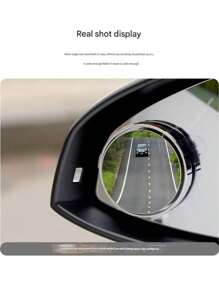 1pc Car Rearview Mirror Small Round Mirror Reversing Artifact Blind Spot HD Waterproof Auxiliary Mirror 360 Degree Multi-Function Mirror Car Rearview Mirror Has Suction Cup Type, Sticky Small Round Mirror Reversing Auxiliary Artifact Ultra-Clear Reflective Blind Spot Large Field Of View Wide Angle Car Universal