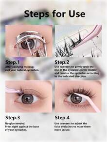 36 Büschel, 10-12mm, kein Kleber nötig selbstklebende einzelne Wimpern, Locken C/D, 0,07mm, falsche Wimpern Büschel Wimpern, natürliches Aussehen Cartoon, Katzenaugen Wimpern Wimpern Büschel, Wimpern Büschel, einzelne Wimpern, Wimpern, Fake Wimpern