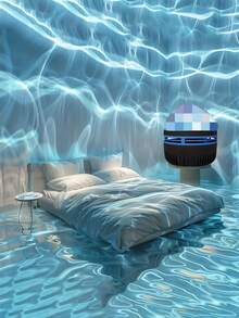 USB Dynamic Water Ripple Projector Light With Remote Control – Vibrant RGB LED Night Projection For Home Decor, Entertainment, And Romantic Ambiance, Safe & Durable ABS Plastic, Entertainment Lighting | Water Ripple Effect | Abs Plastic Body