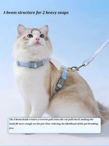 1 件装翼形猫牵引绳，渐变宠物牵引绳，防逃跑猫牵引绳，适用于猫和小型犬 - 彩色 - 查看 4