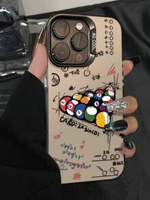 Carcasă de telefon argintie, culoare biliard, compatibilă cu