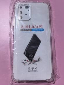 1pc Transparent Four-Corner Anti-Drop Case, Compatible With Samsung Series, Samsung Phone Transparent Four-Corner Anti-Drop Case, Phone Case, Protective Cover, Phone Shell, Phone Sleeve, Anti-Drop Phone Case, Transparent Phone Case, Minimalist Phone Case, Solid Color Phone Case, Transparent Phone Case, TPU Phone Case Anti-Drop (Military-Grade Anti-Drop)
