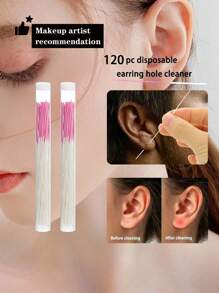 240 件/120 件/60 件男女通用一次性耳环孔清洁器、耳垢清除器、耳洞清洁工具、除臭耳部护理套装，适用于派对、生日、酒吧、女性礼物、最好的朋友、老师、新年、圣诞节、万圣节、学校、返校、旅行、旅行必需品、家居必需品、耳朵清洁器