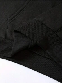 New Spring/Autumn Printed Hoodie EKA0 - Black - View 6
