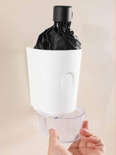 1 st väggmonterat paraplyställ, lämpligt för förvaring av hopfällbara paraplyer med dränering