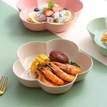 3 buc. Farfurie florală de lux cu fructe, tavă pentru mâncare de bucătărie, farfurie cu fructe pentru gustări în sufragerie, farfurie cu fructe uscate, farfurie pentru aperitive