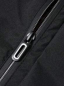 Men's Hooded Jacket - Multi-Pocket, Outdoor Hiking Jacket With Adjustable Hood, Streetwear For Spring And Autumn Travel - Black - View 6