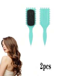 1pc New Curling Brush, 2025 Latest Wild Boar Fleece Styling Brush, Curling Brush, Suitable For All Styles And Women Curling Boys Valentine's Day Heart Shaped Women's Valentine's Day T-Shirt Valentine's Day Heart Shaped Decorative Knitwear