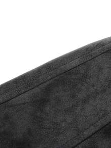 Plus Size Loose Fit Men's PU Leather Jacket, With Flap Pockets, Fashionable Long Sleeve Motorcycle Jacket, Suitable As A Gift For Friends, Husbands, Boyfriends