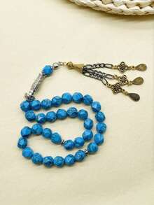 33pcs Faux Agate Bead Triple Strand Middle Eastern Arabic Prayer Beads