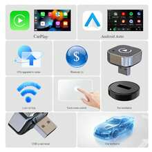 2-In-1 Wireless CarPlay Adapter Android Auto Dongle Smart USB Automatic Plug & Play Connection For IPhone And Android Cars With Factory Cable - 1 - View 5