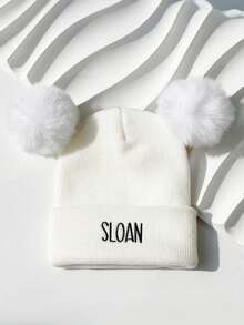 1 Personalized Newborn Baby Hat And Mitten Set, Custom Baby Name Printed Beanie, Unisex Infant Daily Use, Scratch Protection And Warm, Suitable For All Seasons, Personalized Printing Name LOGO Beanie, Baby Shower Gift, Gift For Kids, Ideal Gift For Baby Shower - Multicolor - View 8