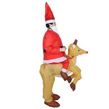 Cartoon Suit Inflatable Costume Super Cute Santa Claus Design For Cosplay Adults Christmas Party Halloween Festival Christmas Deer Riding X121