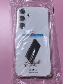 1pc Transparent Four-Corner Anti-Drop Case, Compatible With Samsung Series, Samsung Phone Transparent Four-Corner Anti-Drop Case, Phone Case, Protective Cover, Phone Shell, Phone Sleeve, Anti-Drop Phone Case, Transparent Phone Case, Minimalist Phone Case, Solid Color Phone Case, Transparent Phone Case, TPU Phone Case Anti-Drop (Military-Grade Anti-Drop)