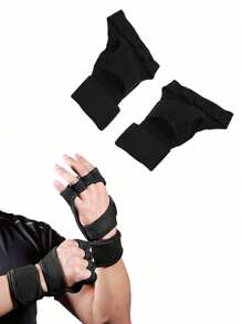 1 Pair Unisex Fingerless Sports Gloves For Weightlifting, Gym Fitness Training With Hook & Loop Fastener